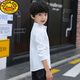G.duck3-16 years old children's white shirt male spring and autumn middle and older children cotton school uniform primary school student white shirt thin boy long sleeve white kitten style 170 cm