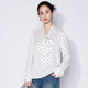 MY TENO Martino 2026 spring and summer new white French floating collar printed shirt shirt long-sleeved top small shirt temperament white L 40/L