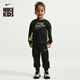 Nike Infant French Terry Contrast Color Round Neck Top and Pants Set Spring New Boys NIKE IR7944 010 Black 100cm 3T