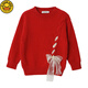 G.duck New Year red parent-child outfit for girls sweet bow pullover sweater fashionable mother-daughter outfit family portrait sweater trendy hot sale red (bow tie) 80 children