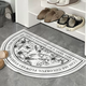 Yusenyi bathroom absorbent floor mat door carpet dry floor mat quick non-slip bathroom toilet entrance door mat bathroom household (2 large sizes) midsummer flowers thickened without odor 49cmx79cm