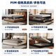 Pashaman leather bed Italian simple soft package master bedroom king bed double bed 1.8m x 2m floor storage bed 8004CP 15cm steel wood row frame single bed floor frame structure 1800mm*2000mm