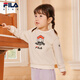 Fila children's clothing 2023 autumn and winter new style velvet sweatshirt for boys and girls, warm long-sleeved and trendy, marigold yellow-YE 80 cm