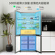 Midea 60cm ultra-thin 500-liter cross-shaped four-door ion odor-purifying and fresh-keeping first-level variable frequency air-cooled frost-free smart home large-capacity refrigerator with national subsidy of 480 upgraded model BCD-500WSPM(E)