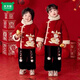 Mumuwu (mumuwu) boys and girls Hanfu winter new style 2026 children's velvet thickening Chinese New Year Tang suit festive two-piece set New Year red high quality two-piece set 120 recommended height around 110cm