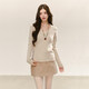 ELEVEN SLEEP apricot sweater bottoming shirt for women winter wear Korean high-end warm top khaki skirt M