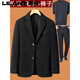 Lilang woolen small suit dad autumn woolen coat middle-aged men spring tops middle-aged and elderly casual suits men plus velvet brown + sweater 2XL 185/100A recommended 138-153Jin Jin equals 0.5 kg