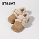 Saturday children's shoes, girls' plus velvet cotton shoes, new winter versatile shoes, warm children's casual shoes, Nuanyangtuo 37