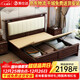 Laishda new Chinese style ebony solid wood bed master bedroom 1.5m double high-end light luxury wedding bed YF9904 1.5 pressure bed