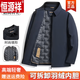 恒源祥可脱卸白鸭绒羽绒服中年男士冬季加厚商务夹克保暖爸爸装翻领外套 深蓝色 XL