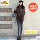 Primary diameter sheep's wool leggings plus velvet thickening women's thermal pants slimming foot socks slimming high waist cartilage pantyhose autumn and winter light gray/foot pants one size 360g thick velvet/suitable for -5 to 10 degrees