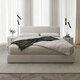 Nanshi Home wabi-sabi style removable and washable cotton and linen fabric bed cream style solid wood beech wood small apartment bedroom flush soft package double bed removable and washable single bed 1800mm*2000mm frame luxury version encrypted pine silent row frame