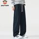 Paul Frank pure cotton pants men's spring loose straight casual pants men's pants American overalls trousers navy blue XL