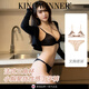 KING WINNER brand bra set sexy French triangle cup small breast push-up bra leopard print thong thin underwear for women black suit thong S recommended 32/70ABC cup