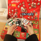 Weihnachten Kinder Geschenk Poke Fun Neujahr Baustein Geschenkbox Geburtstagsgeschenk neues Spielzeug Blindbox Countdown-Kalender Weihnachtsarmband Blindbox Geschenkbox - 24 Schubladen, 1 kleines Gitter, 1 Schublade