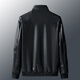Fat Donglai Large Size Leather Jacket Men's Autumn and Winter Casual Stand-up Collar Leather Jacket Loose Fat Donglai Same Style 5926 Black 3XL Recommended 145165Jin Jin is equal to 0.5 kg
