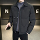 SNOWFLYING high-end brand winter men's down jacket trendy brand handsome and versatile young and middle-aged men's lightweight warm jacket black