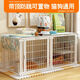 Jiamen JIAMEN (JIAMEN) anti-jailbreak fence dog cage household dog isolation fence free combination reinforced small dogs and cats Teddy Corgi white thickened anti-tilt 7 pieces 140*70*80 topless regular style