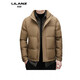 LILANZ winter new duck down down jacket men's fashion trend stand collar down jacket new trendy fake two-piece down black XL