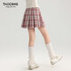 Taoding Girls' Plaid Skirt Autumn and Winter Thickened and Warm Middle and Large Children's Pleated Skirt College Style Children's Short Skirt