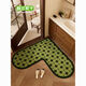 Fantasy green medieval style L-shaped bathroom floor mat bathroom diatom mud kitchen floor mat toilet door strong absorbent carpet 20X20 Q lilac knot silver ion antibacterial whale black absorbing technology