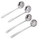 Yusenyi 304 thickened stainless steel soup spoon colander large and small soup and porridge long-handled spoon household kitchen hot pot filter thickened 3046cm soup spoon 1