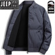 JEEP SPIRIT Warm Baseball Collar Lightweight Down Jacket Men's Winter Thickened Windproof and Cold-Resistant Gray Duck Down Jacket Khaki M 165 Recommended 80-100Jin Jin is equal to 0.5 kg