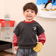LUSON Little O daddy baby boy baby velvet sweatshirt fake two-piece winter 2025 new baby warm winter top