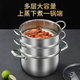 Yusenyi Steamer Household 304 Stainless Steel Steaming Rack Steamed Buns Artifact Supplementary Food Pot Steamer Grate Steaming Grid Increased Inner Diameter 304 Steamer 30cm-Lid with Pot Inner Diameter 29.730.5cm 304cm