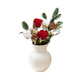 The first snow in winter, roses and pine cones mixed flowers are perfect for Christmas