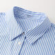 INMAN French commuter striped long-sleeved shirt for women 2026 spring temperament fashionable versatile loose layered shirt light blue striped XL