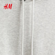 H&M Men's Sweatshirt 2025 Winter Plus Velvet Couple Outdoor Drop Shoulder Loose Red Christmas Hoodie 0970819 Gray S 170/92