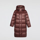 5+(FivePlus) Winter Hooded Long 25 New Shiny Down Jacket Women's 90% Duck Down High Warm Over-the-Knee Jacket