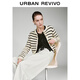 UR2026 Spring New Women's Casual Contrast Color Striped Short Knitted Cardigan UWH960002 Beige Stripe M