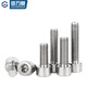 GUWANJI titanium alloy screw TC4 cylindrical head hexagonal bolt cup head screw extended M1.6M2M5M6M8M10-M20 M5x15 2 pieces