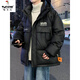 Woodpecker Winter Youth Down Jacket Boys Junior High School Students Handsome Hooded Thickened Jacket Fat Big Children Winter Clothes Cotton Y106 Black 90 Velvet Quality Upgrade M Recommendation 80 to 100 Jin Jin is equal to about 0.5 kg