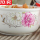 Tuojin Jingdezhen ceramic bowl with lid, microwave lunch box, refrigerator sealed box, fruit box, instant noodle bowl, crisper bowl, romantic spring (5 inches)