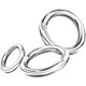 Tianzhuo Hardware 304 stainless steel solid welded O-ring suspension ring steel ring yoga hammock connection ring pet hand ring steel ring wire diameter 2 * outer diameter 12 (20) opening