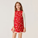 POLOWALK New Year's style girls' sleeveless dress 2026 new Chinese style embroidered dress B61W616B0021 red 120
