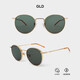 Fakeme热巴刘仁娜同款太阳镜防紫外线轻奢金属高级感墨镜男女百搭 B35T GLD【鎏金绿】