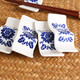 Shop hotel ceramic chopstick holder household chopstick holder dynasty chopstick holder blue and white rhyme porcelain chopstick holder 10 pieces rectangular chopstick holder