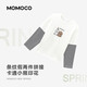 Mamie Maka (MOMOCO) children's clothing boys' T-shirt 2026 spring style medium and large children's fashionable and versatile children's fun T-shirt white 110
