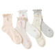 Pure cotton maternal confinement socks, postpartum spring and summer style maternity socks, loose mouth and non-constricting feet, long boneless sleep socks, four-season regular lotus leaf cherry socks, 5 pairs. One size fits all, skin-friendly pure cotton, loose mouth and non-constricting feet.