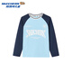 Skechers Skechers children's long-sleeved T-shirt 2026 spring children's clothing boys' trendy casual sports tops L126B011 light sky blue /02P7 120
