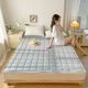 Children's soft cotton mattress pad bottom non-slip mattress household mattress single bed protective pad bottom mattress cotton yarn-dyed washed cotton mattress-Lan Xiaoge 90X200