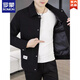 ROMON's new autumn and winter velvet jacket for young men with lapel Korean style slim-fitting high-end short windbreaker jacket black M 90-105Jin Jin is equal to 0.5 kg