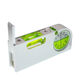 Solid aluminum alloy small spirit level tilt angle measurement portable mini adjustable level bubble magnetic universal upgrade aluminum adjustable fastener silver blue luminous