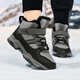 Woodpecker children's snow boots 2025 winter new velvet children's shoes thickened warm cotton shoes minus 40 outdoor boys' cotton boots black gray 31
