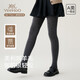 YEEHOO Teenagers Autumn Pantyhose Merino Wool Soft Warm High-Elastic High-Waist Wool Leggings Black Feather Gray 14 Years Old and Over F