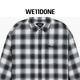 WE11DONE Celebrity Same Style 26 Spring New Arrival Plaid Shirt Urban Style Casual Fashion Daily Black XS